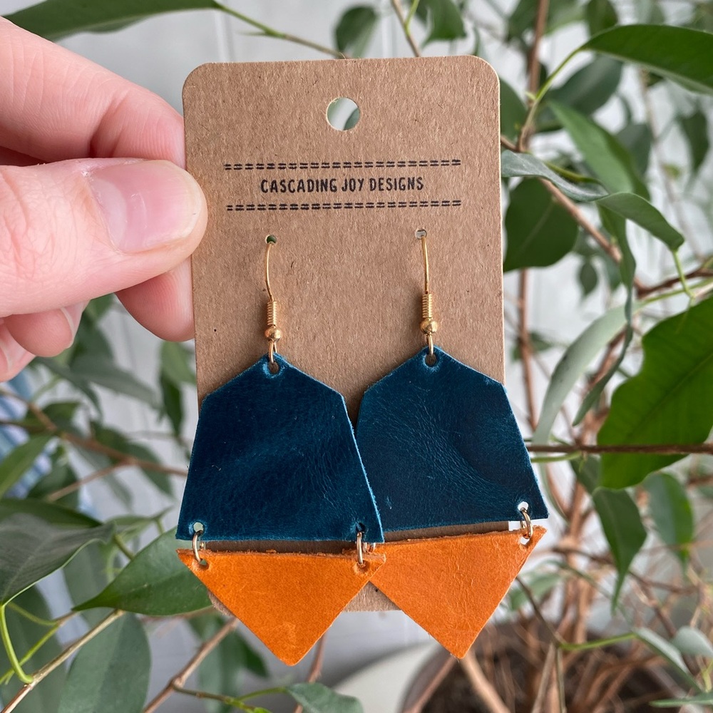 Handmade Genuine Leather Earrings